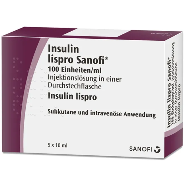 Insulin lispro Sanofi® 100 E/ml 5x10 ml vial, solution for injection
